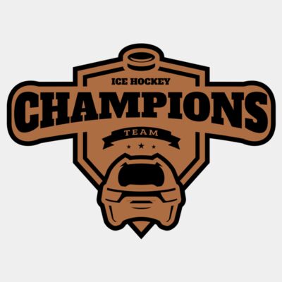 Champions Team Ice Hockey logo template Thumbnail