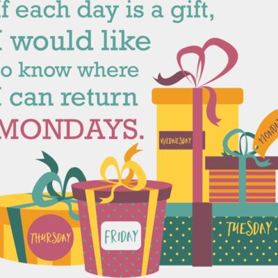 If Each Day Is A Gift, I Would Like To Know Where I Can Return Mondays Thumbnail